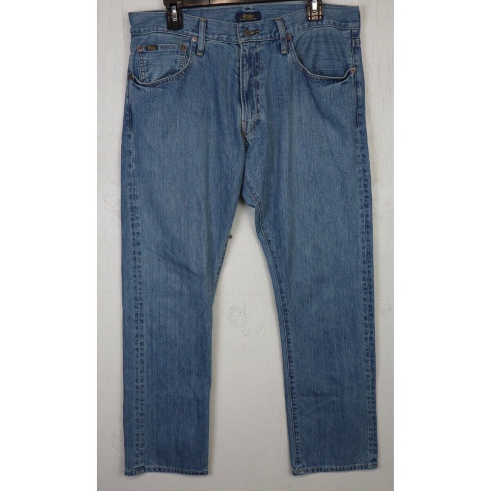 Polo Ralph Lauren Jeans Mens Size 33x30 Blue Varick Slim Straight Denim Cotton